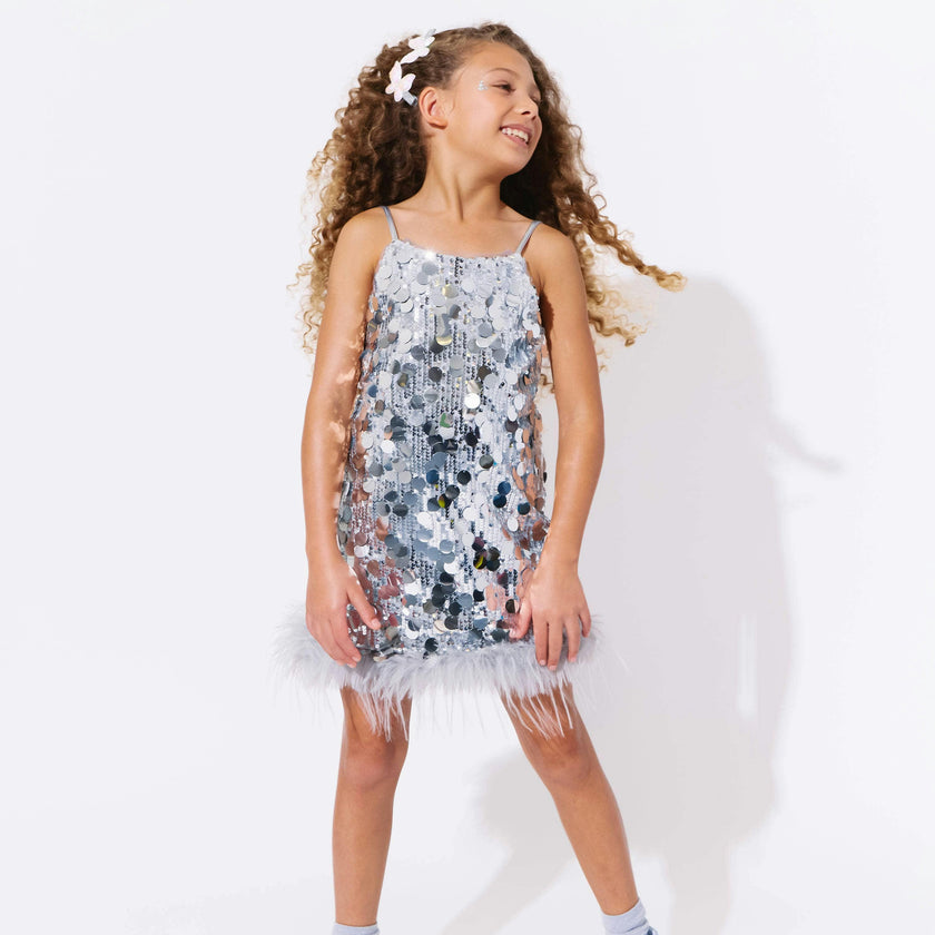Magical Paillette Feather Dress
