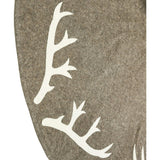 Handmade Felt Antlers Gray Christmas Tree Skirt 60" / 72"