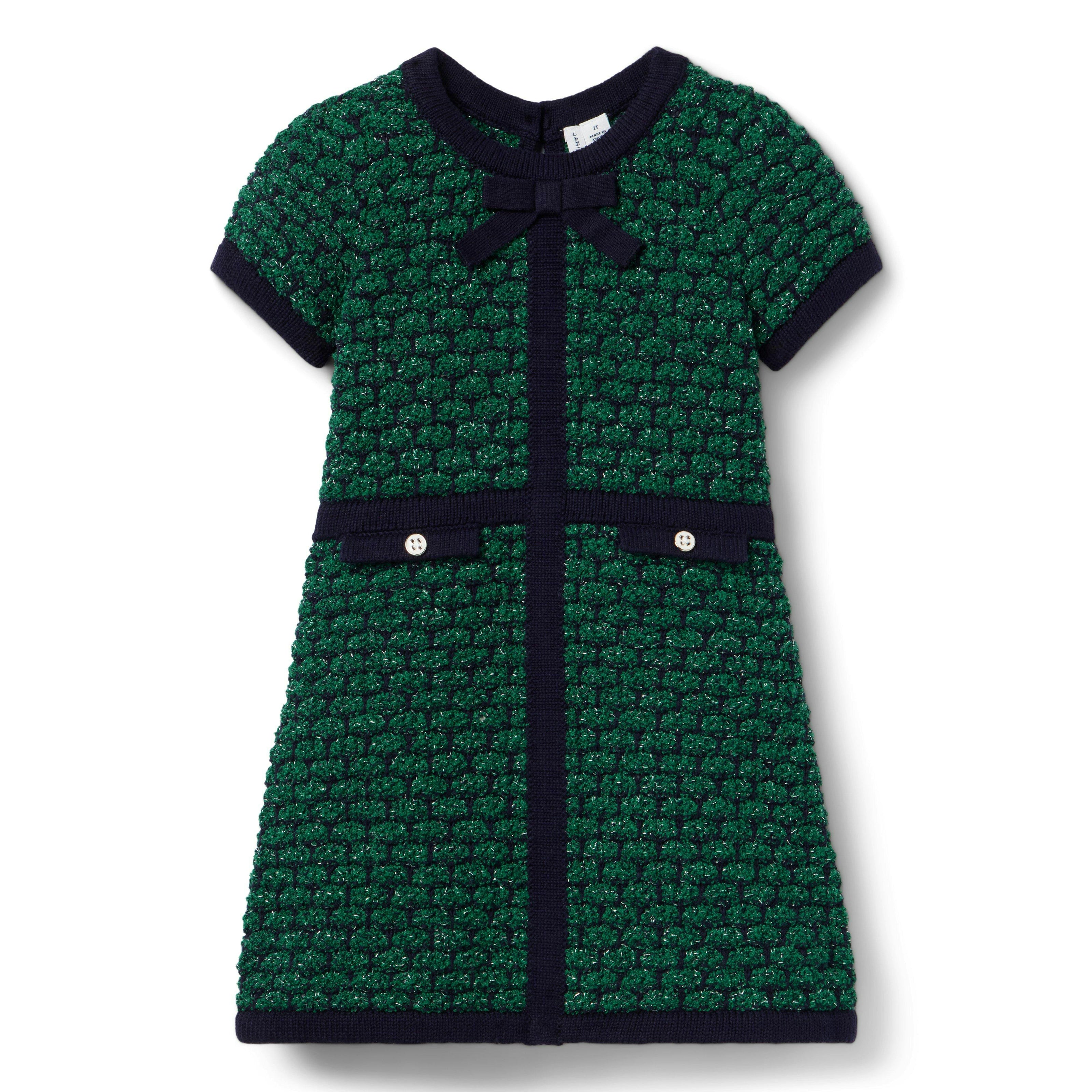 The Tweed Sweater Dress, green