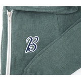 Hooded Zip-up Sweatshirt Retro Initial