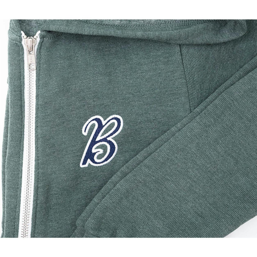 Hooded Zip-up Sweatshirt Retro Initial