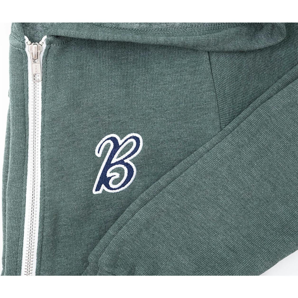 Hooded Zip-up Sweatshirt Retro Initial