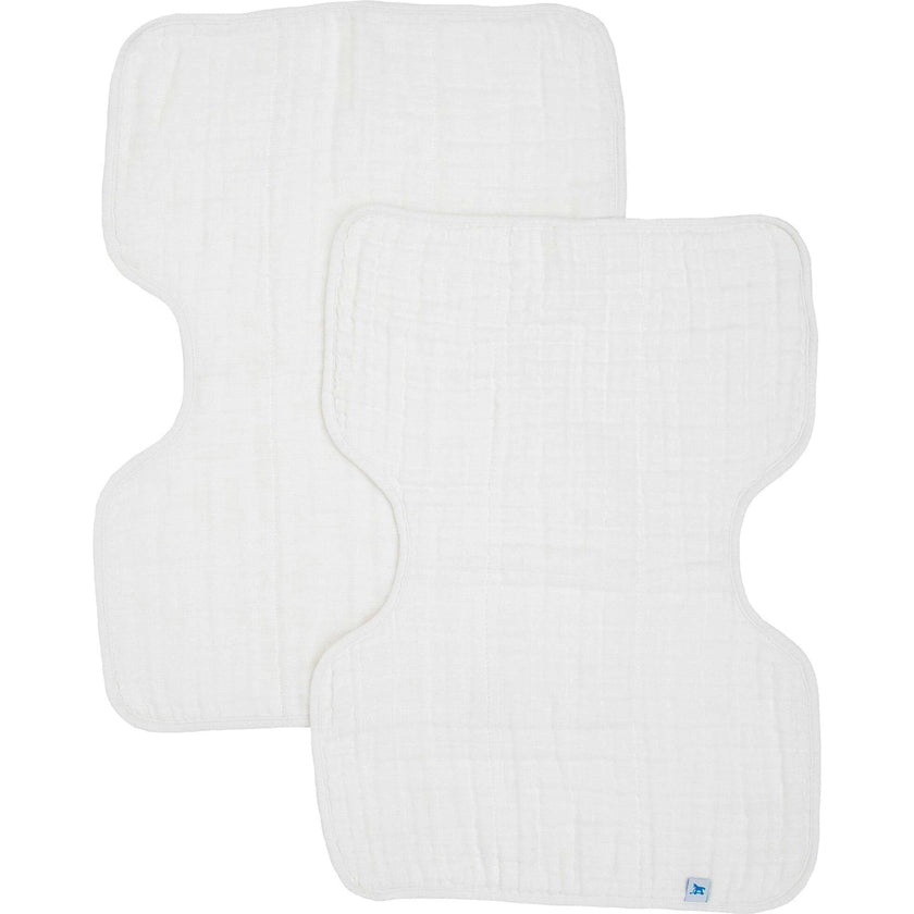Cotton Muslin Burp Cloth 2 Pack - White