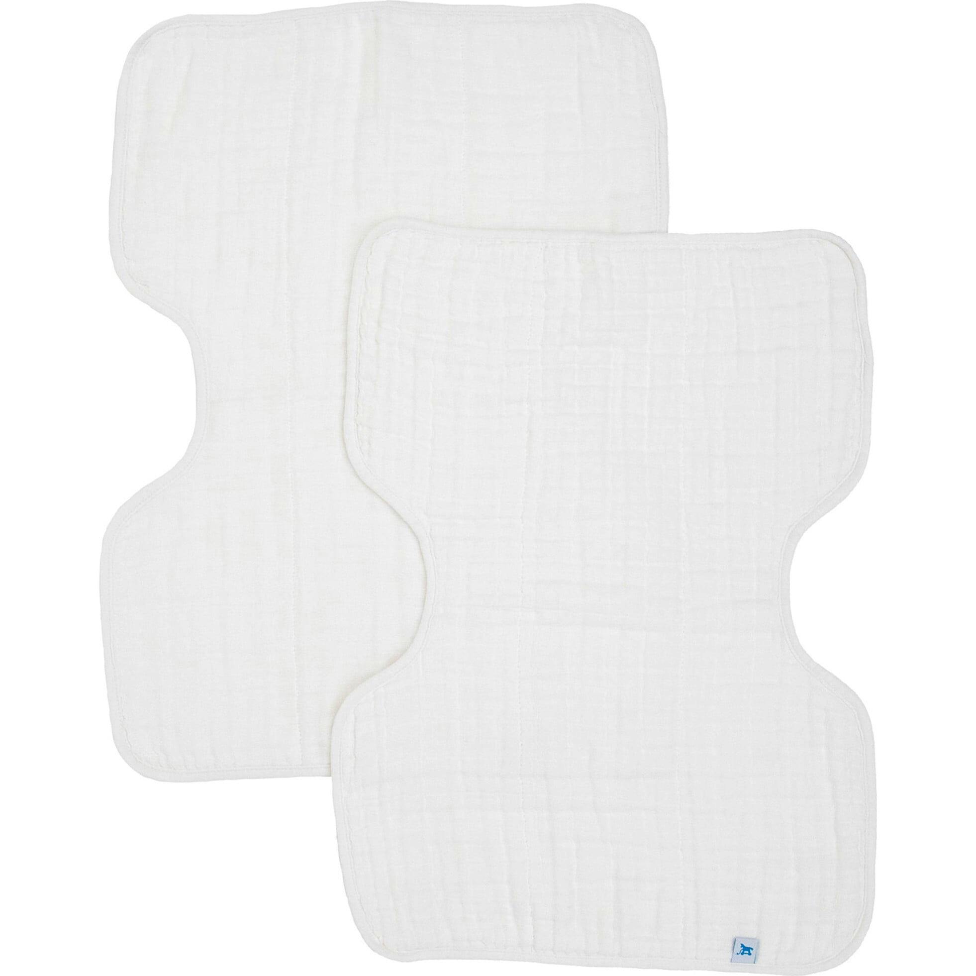 Cotton Muslin Burp Cloth 2 Pack - White