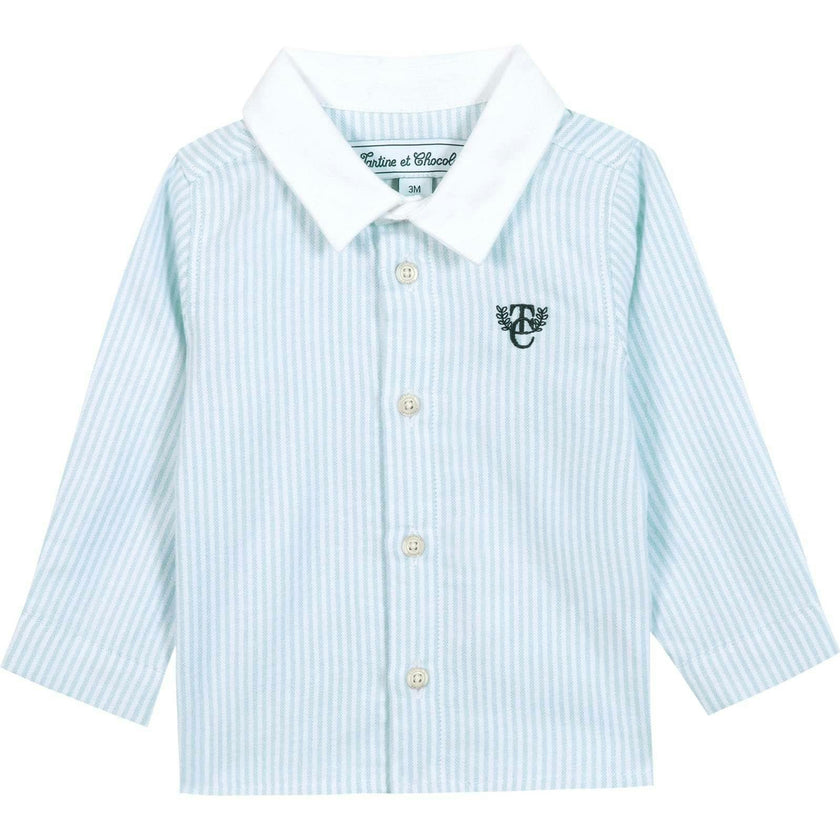 TARTINE ET CHOCOLAT COTTON BABY SHIRT - LIGHT BLUE