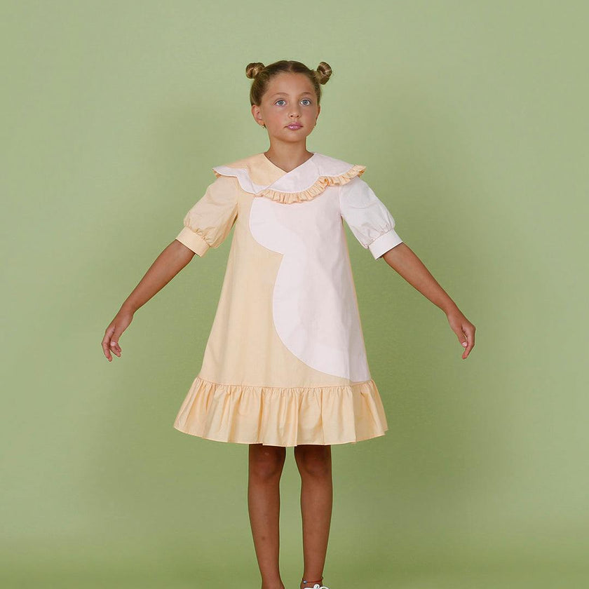 Lily dress (cantaloupe/blush pink)