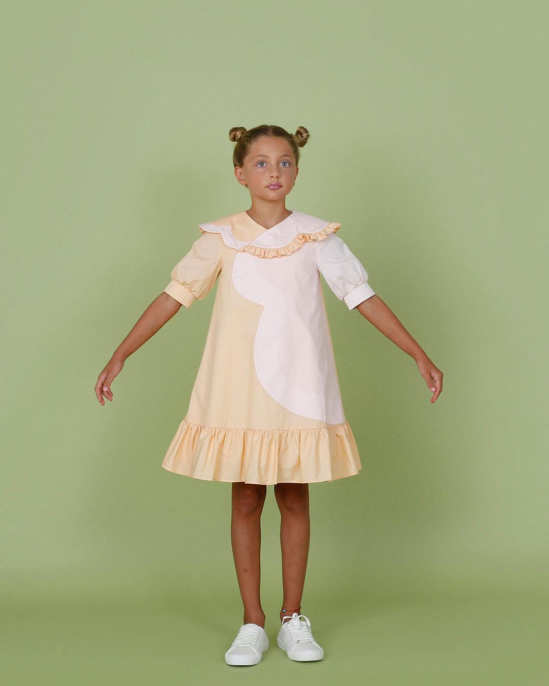 Lily dress (cantaloupe/blush pink)