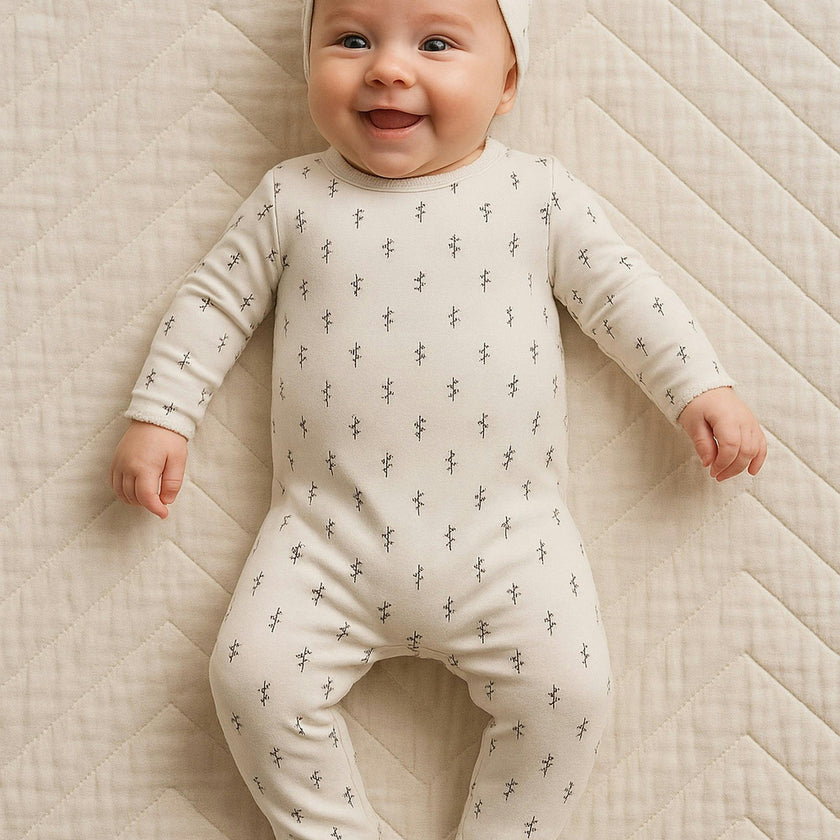 Printed Floral Footie