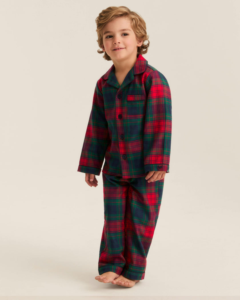 Kid's Brushed Twill Pajama Set in St. James Tartan