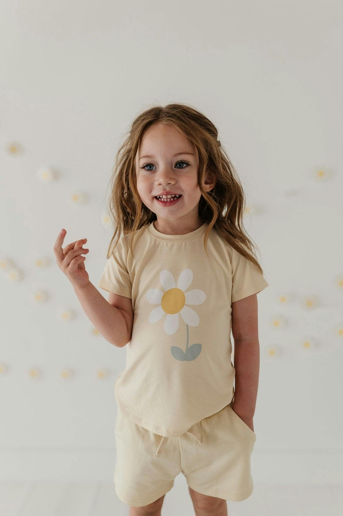 Girl's Short Sleeve Tee in Happy Little Soul
