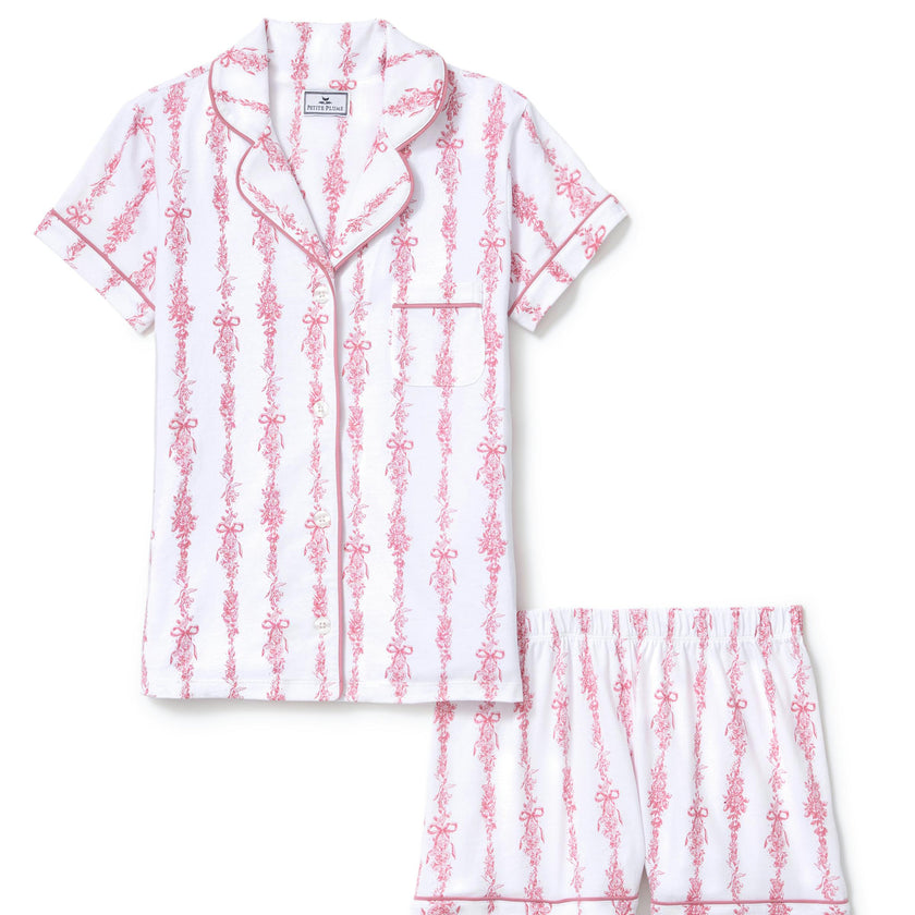 The Poppy Pima Short Set in Pink Mayfair Toile