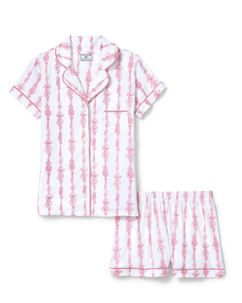 The Poppy Pima Short Set in Pink Mayfair Toile