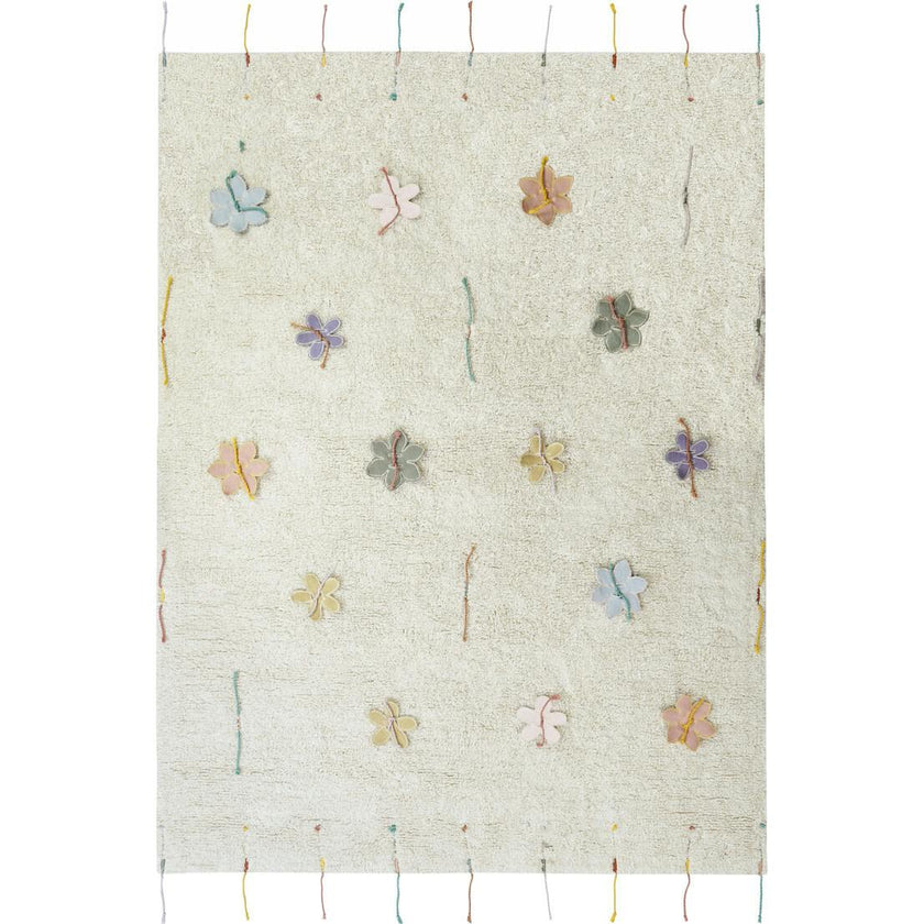Washable Play Rug Wildflowers 4' x 5' 3"