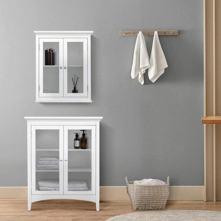 Madison Wooden Floor Cabinet with 2 Glass Doors