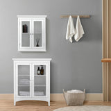 Madison Wooden Floor Cabinet with 2 Glass Doors