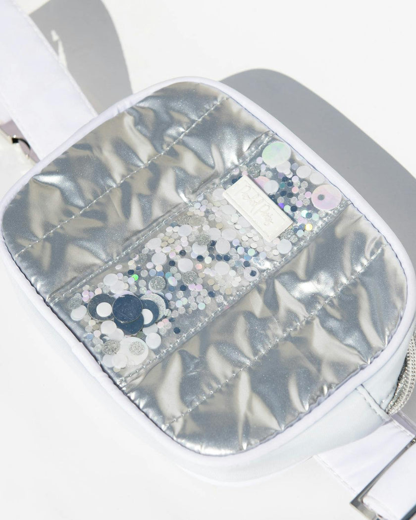 Silver Metallic Belt Bag