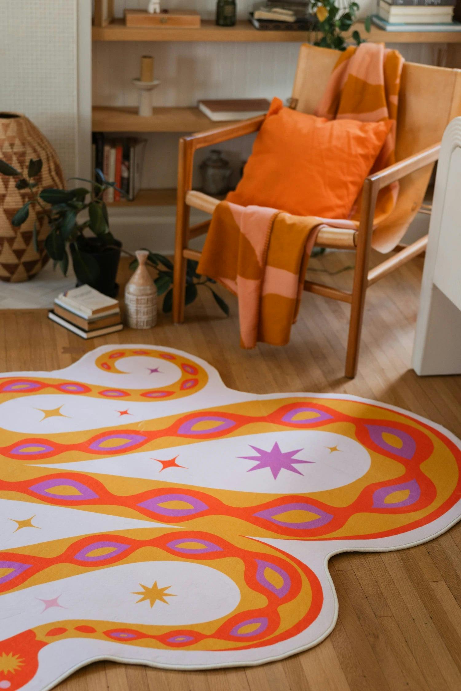 Abstract Snake Rug by Jessica Miller
