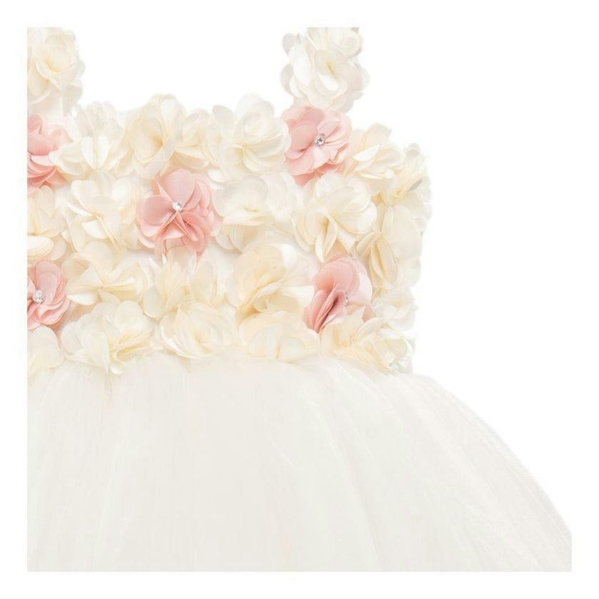White Rose Campanula Dress