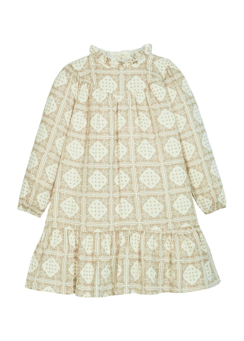Jody Dress - Stone Patchwork