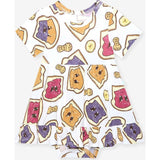 Peanut Butter Jelly Time Ruffled Twirl Bodysuit Dress