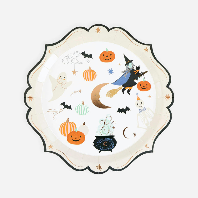 Ornate Edge Halloween Side Plates