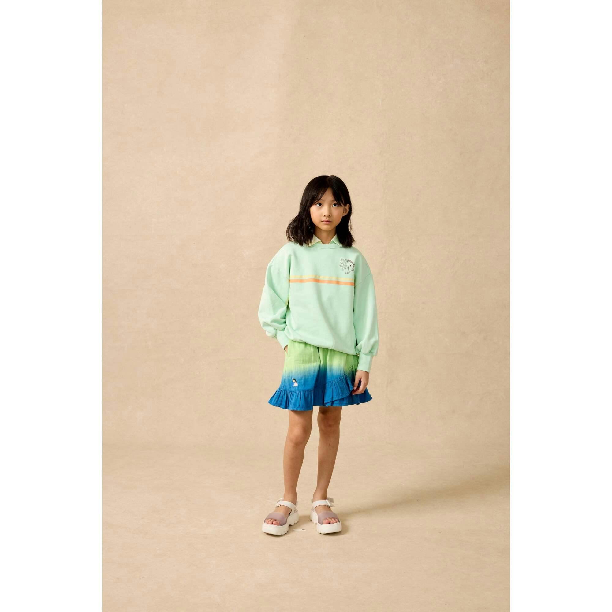 Organic Crossover Sunday Skirt in Dip Dye Gauze