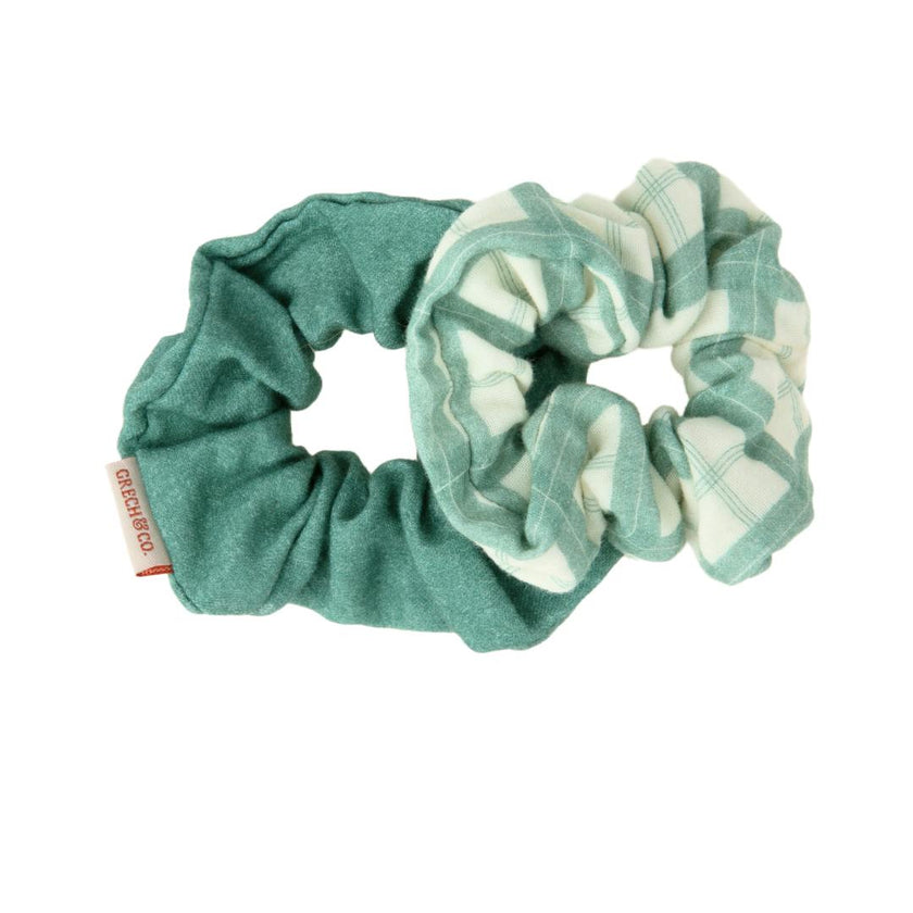 Hair Scrunchies  Set of 2 | Organic Cotton | Lille Cottage Club