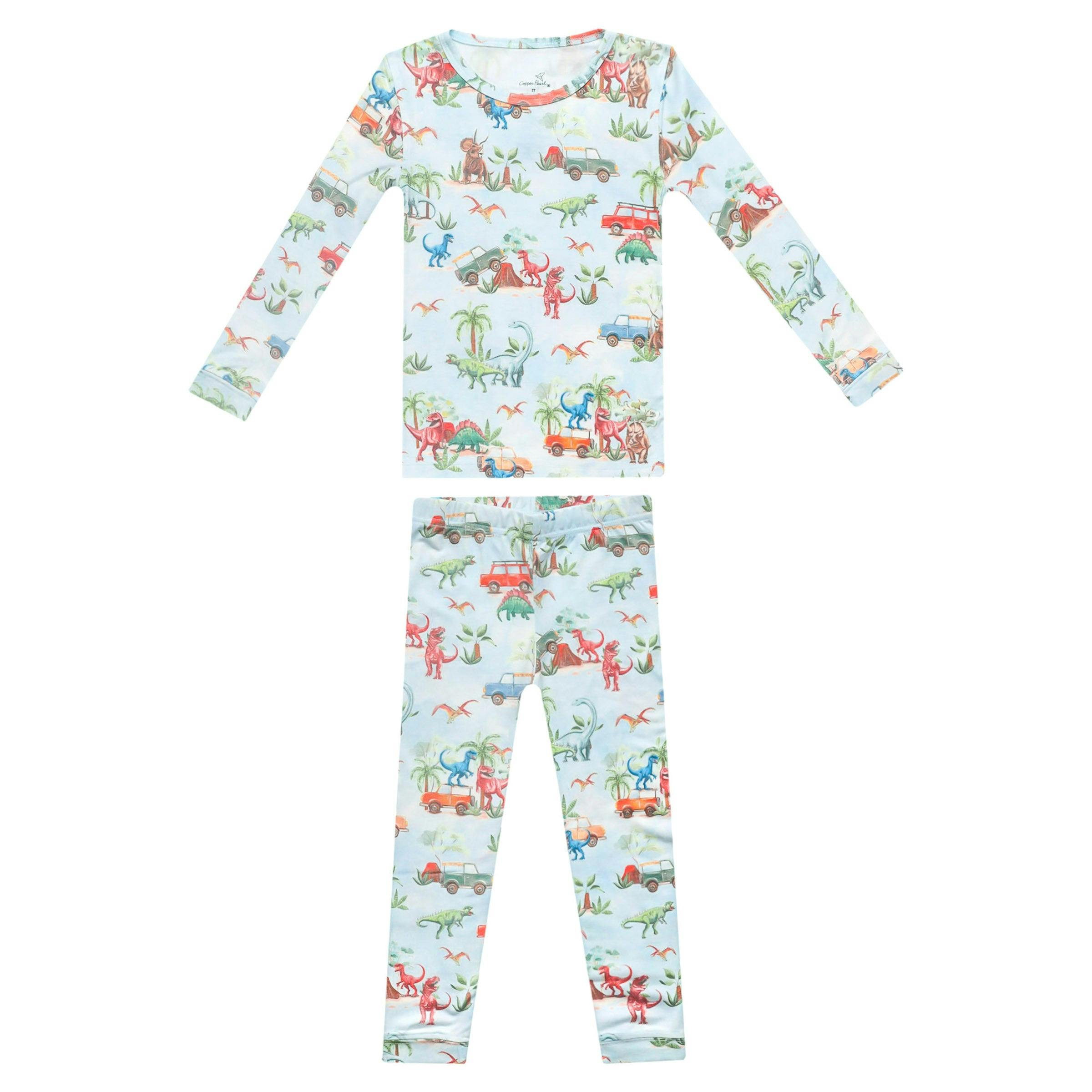 2pc Long Sleeve Pajama Set - Dino Explorer