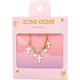 Cross & Heart Charm Necklace