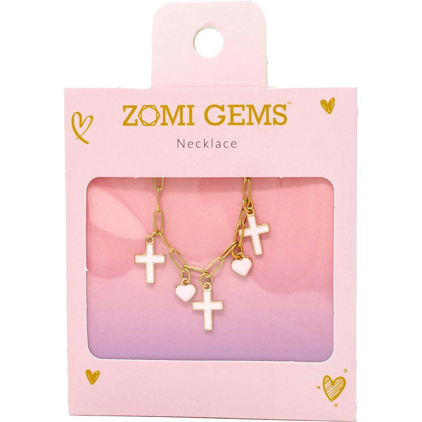 Cross & Heart Charm Necklace