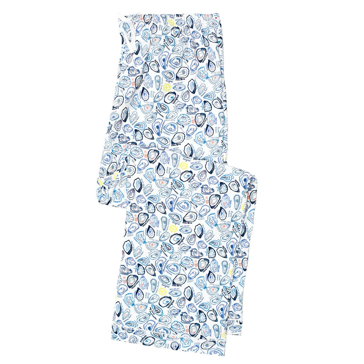 Oysters Women's Button Front Long Pajama Set