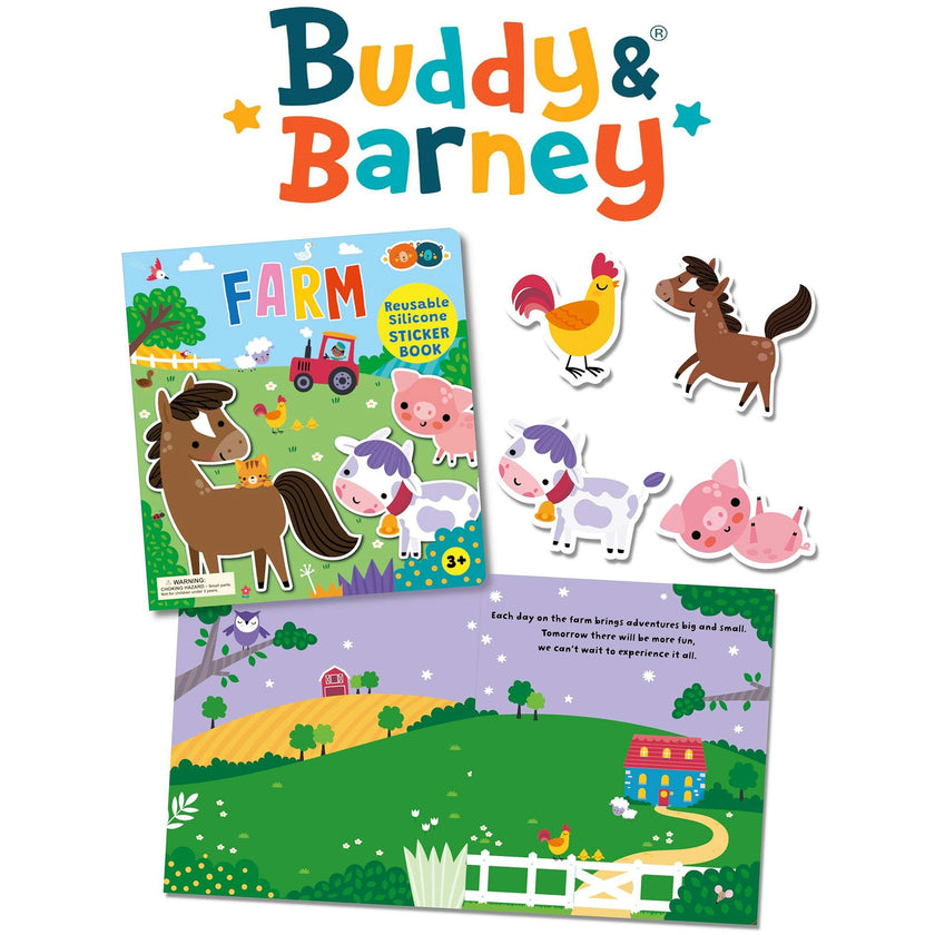 Silicone Sticker Book: Farm