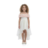 White Claire Cascade Rose Dress