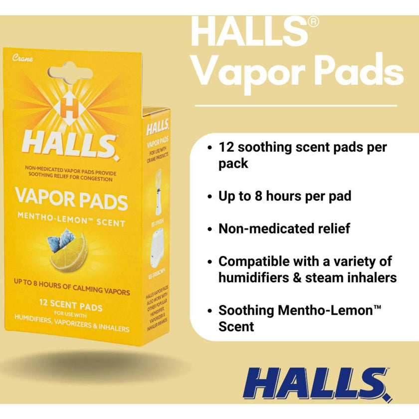 HALLS® Mentho-Lemon Scented Vapor Pads