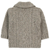 Baby Shawl Collar Cable Knit Button-Down Cardigan