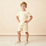 Organic Terry Tee & Shorts Set - Butter Yellow