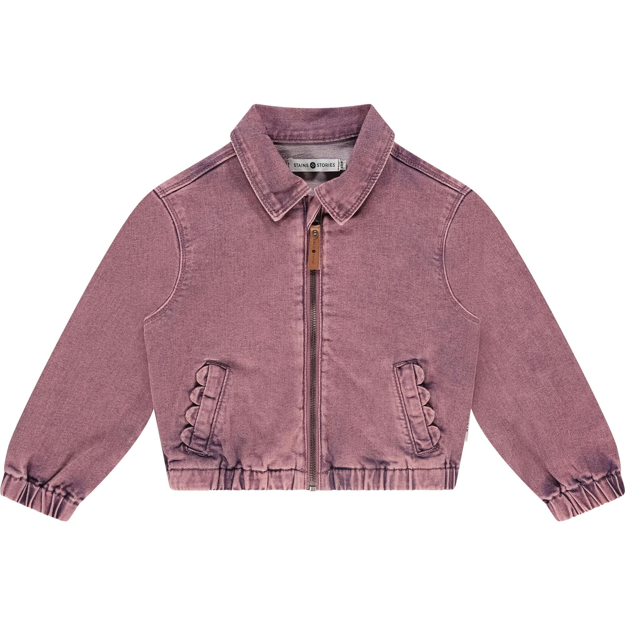 Acid Wash Denim Bomber Jacket