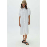 Bubble Linen Dress - Off White