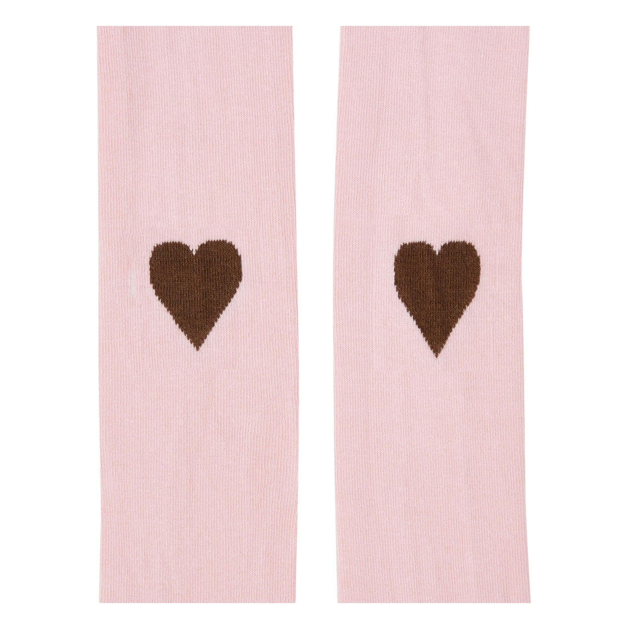 BONTON Cotton Blend Heart Leggings - Pink