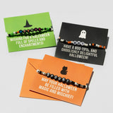 JMBM Halloween Stretch Word Bracelet Exchange Cards Boo-Basket Stuffers