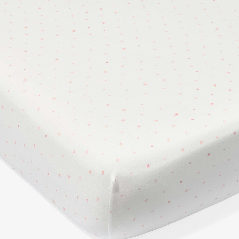 Crib Sheet, Rose Hearts