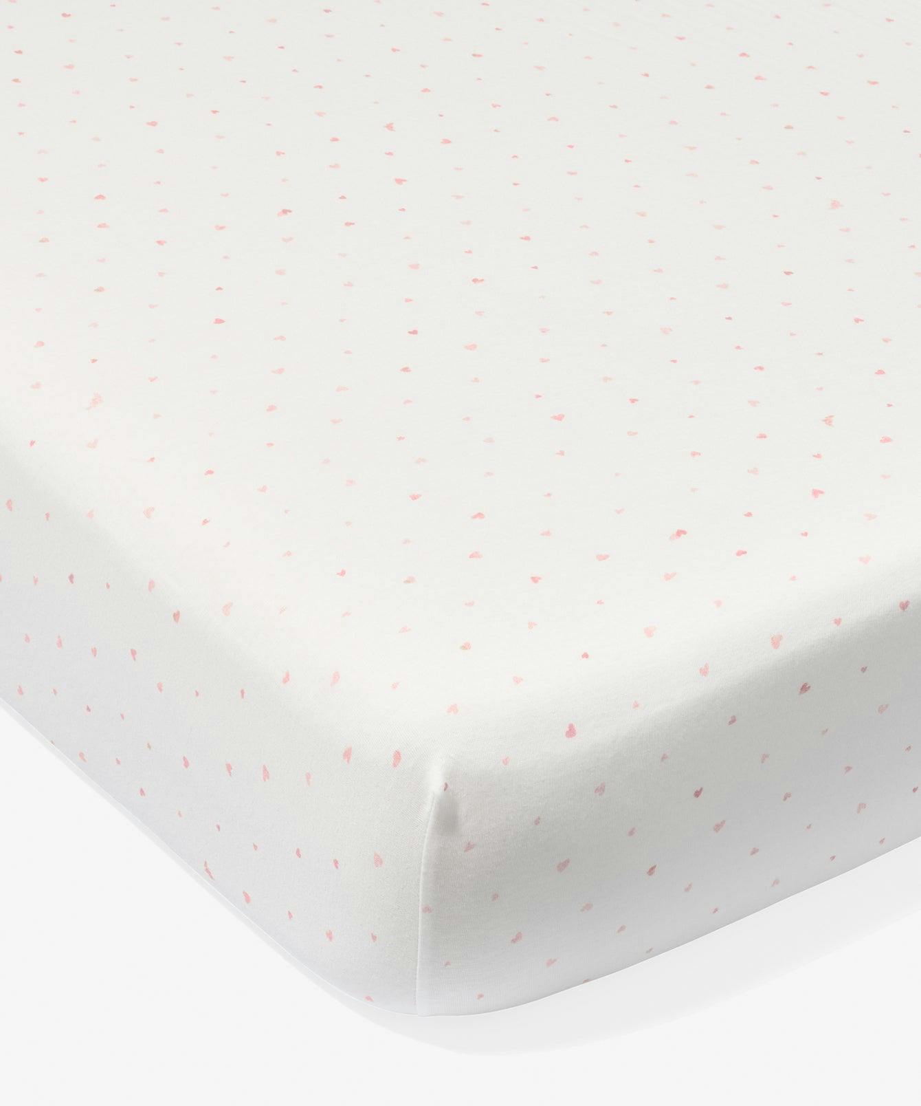 Crib Sheet, Rose Hearts