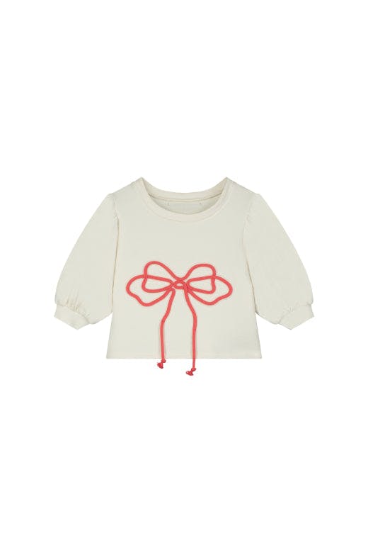 Odissey Bow Sweatshirt Cream
