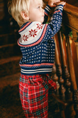 Mini Nolan Sweater in Midnight Fair Isle