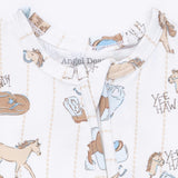 Cowboy Nursery -  2 Way Zipper Footie, Bandana Bib, & Swaddle Blanket Set