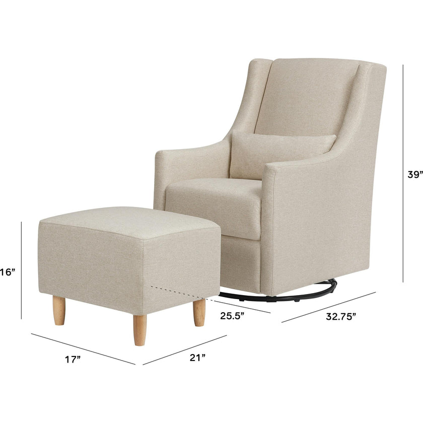 Toco Swivel Glider and Ottoman