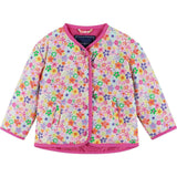 Infant Girls Cream Bomber | Floral Print