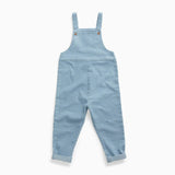 Striped Soft Denim Overalls