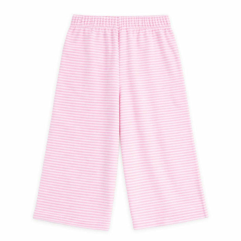 Stripe Terry Wide Leg Pant