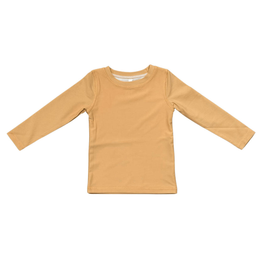 Boys Long Sleeve Rash Guard Swim Shirt in Desert Mist